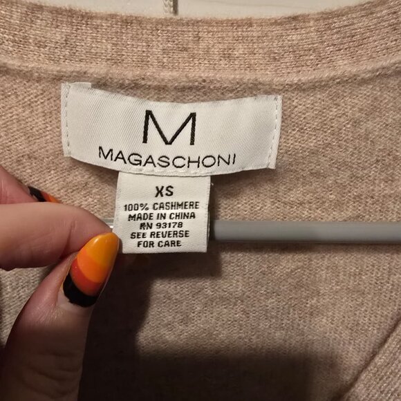 Magaschoni 100% Cashmere Cardigan – XS – Taupe/Beige - Picture 3 of 3
